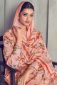 Salwar Kameez rose en coton avec imprimé