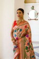 sari de mariage rouge en zari, tissage de la soie