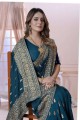 Tissage de sari en soie en morpeach avec chemisier
