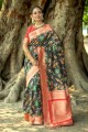 Zari Saree en soie Banarasi noire