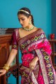 zari sari in pink silk