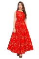 robe crêpe robe rouge avec imprimé