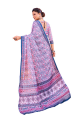 sari en soie à imprimé numérique multicolore avec chemisier