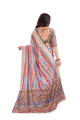 chanderi sari en soie multicolore avec impression numérique