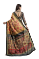sari en soie multicolore avec impression numérique