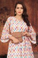 robe de soirée multicolore en mousseline chinon imprimée
