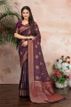 tissage sari multicolore en satin avec chemisier