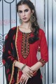 costume en coton rouge Patiala