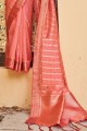 saris de rouille en organza avec tissage
