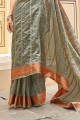 tissage organza gris saris avec chemisier