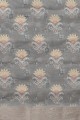 sari en soie avec imprimé en gris