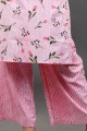kurti en coton rose classique