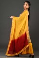 Costume Palazzo en soie semi-papper marron Sorrell avec imprimé