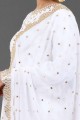 costume blanc en dentelle de georgette eid sharara avec dupatta