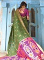 soie vert handloom sud sari indien
