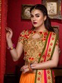 mousseline brodée saris multicolore avec chemisier
