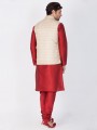 vêtements ethniques soie coton marron kurta ready-made kurta payjama avec la veste