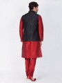 vêtements ethniques soie coton marron kurta ready-made kurta payjama avec la veste