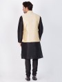 vêtements ethniques soie coton noir kurta ready-made kurta payjama avec la veste