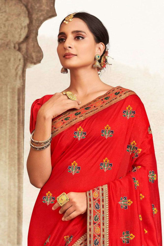 Bijoux Indiens Acheter Sari Indien Red South Indian Sari Online