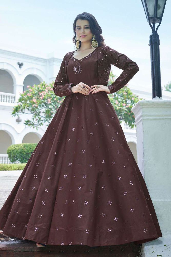Maroon gown best sale