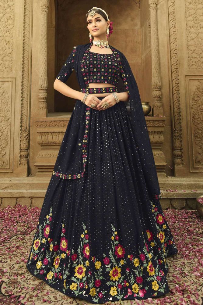 Georgette lehenga online top