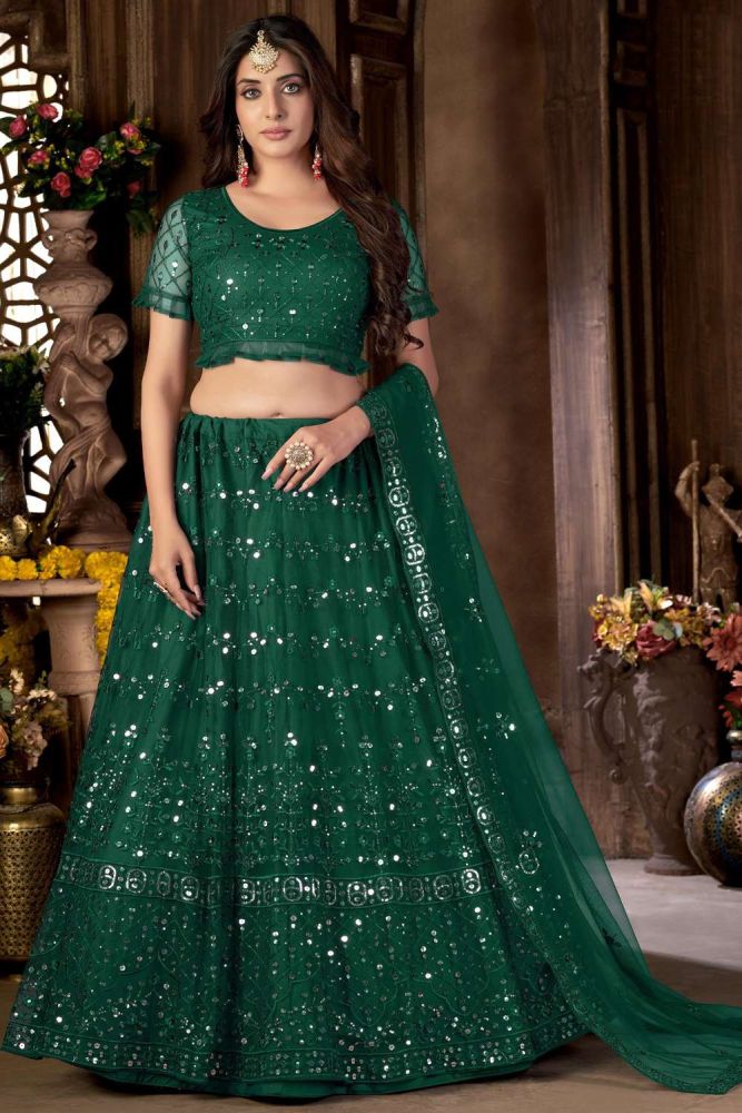 Netted ghagra choli clearance