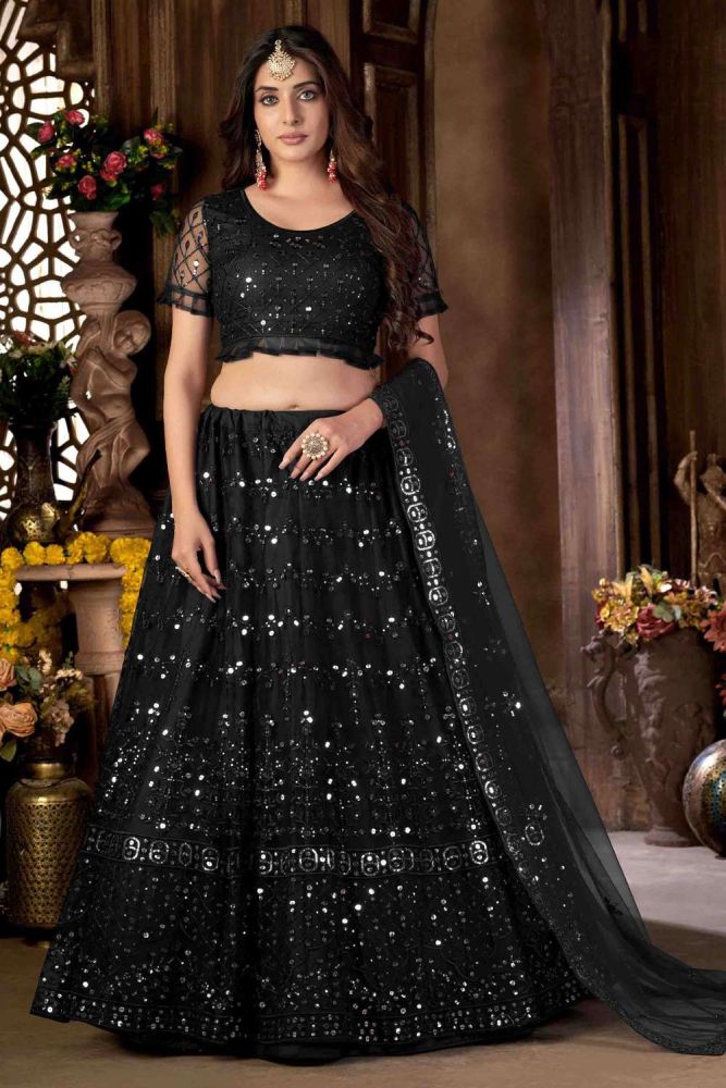 Netted ghagra choli deals