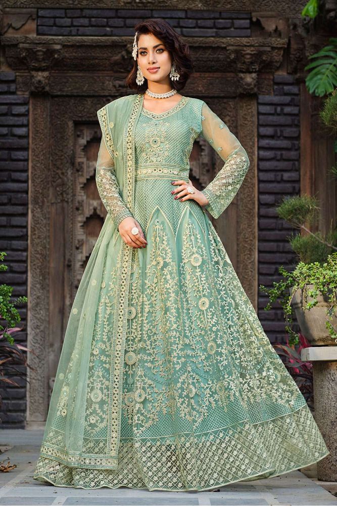 Net anarkali suit shop
