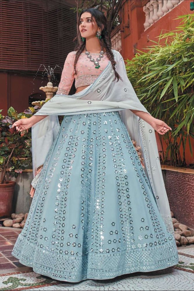 Georgette lehenga choli with dupatta online