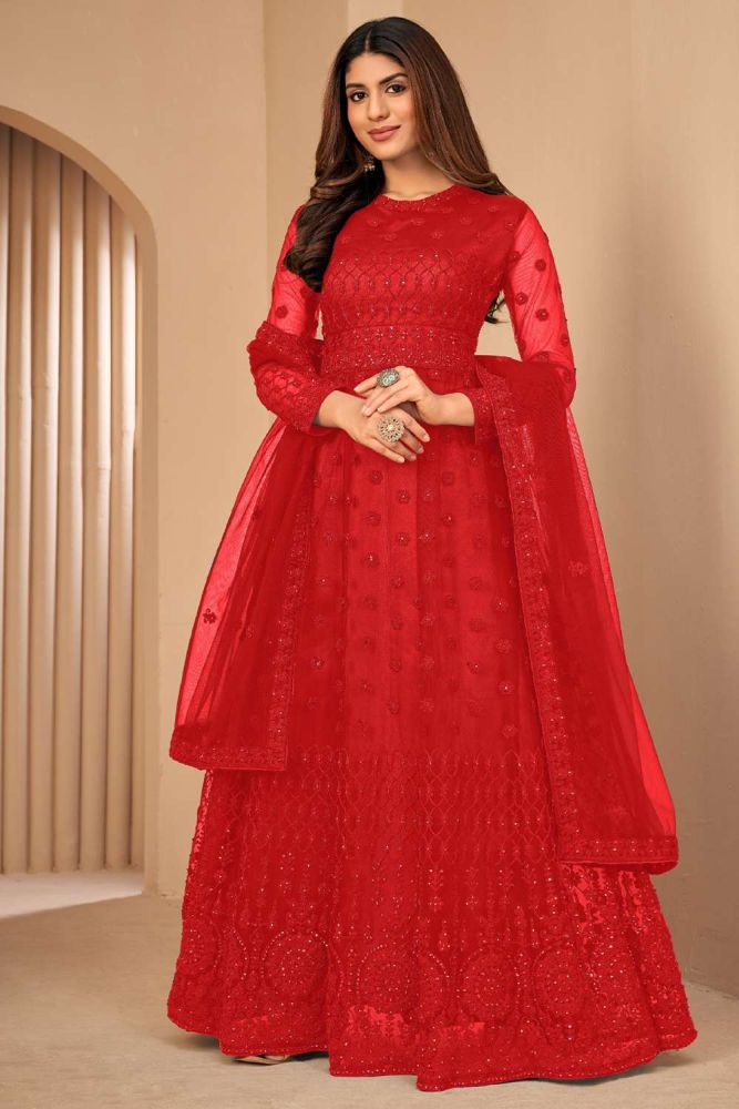 Net anarkali suit shop